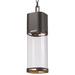 Wade Logan® Brentton 1 -Bulb LED Outdoor Pendant Glass/Metal in Brown | 18.25 H x 5 W x 5 D in | Wayfair 3DD60DFBED964A81A81D1CF8A403C35D