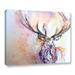 Latitude Run® Stag 2 by Liz Chaderton Painting on Canvas in Gray/Orange/Pink | 8 H x 10 W x 2 D in | Wayfair LTRN6367 33280660