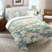 Latitude Run® Pelaez Dogwood Blossoms Comforter Polyester/Polyfill/Cotton in Blue/White | Queen | Wayfair LTTN4935 45385238