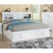 Mutsumi Home Studio Abor Storage Platform Bed Metal in White | 48 H x 61 W x 82 D in | Wayfair KA24WE490Q