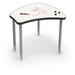 MooreCo Hierarchy Shapes Porcelain Steel Whiteboard Top Adjustable Height Collaborative Desk Metal/Whiteboard | 32 H x 29.9 W x 28.4 D in | Wayfair