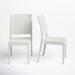 Joss & Main Aronia Stacking Patio Dining Side Chair Plastic/Resin in White | 34 H x 18 W x 20.5 D in | Wayfair MROW9463 34651614