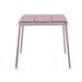 OASIQ Corail Aluminum Dining Table Metal in Pink | 29.5 H x 34.88 W x 34.88 D in | Outdoor Dining | Wayfair 1001060047083