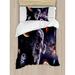 East Urban Home Outer Space Astronaut Between Planets Mars Neptune Jupiter Plasma Ethereal Sphere Picture Duvet Cover Set Microfiber | Wayfair