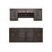 NewAge Products Home Bar 21" Shaker Style 8 Piece Cabinet Set w/ Wall Wine Rack & Double Display Storage Wood in Brown | 85 H x 21 D in | Wayfair