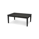 POLYWOOD® Newport 28" x 42" Outdoor Coffee Table Plastic in Black | 17 H x 42 W x 27.38 D in | Wayfair CT2842BL