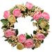 Ophelia & Co. Floral 20" Wreath in Pink/Brown | 20 H x 20 W x 5 D in | Wayfair OPCO1313 38874976