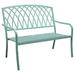 Ophelia & Co. Alvis Aluminum & Steel Garden Outdoor Bench Metal in Brown | 37.5 H x 46.5 W x 28.5 D in | Wayfair OPCO5031 43055333