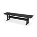 POLYWOOD® Farmhouse Trestle 65" Outdoor Bench Plastic in Black | 17 H x 65 W x 14 D in | Wayfair PL36-T1L1BL