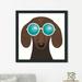 Red Barrel Studio® Beach Bums Dachshund I - Picture Frame Print Plastic/Acrylic in Brown/White | 21.5 H x 21.5 W x 0.75 D in | Wayfair