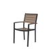 Source Furniture Napa Stacking Patio Dining Chair Wood/Metal in Black/Brown | 35 H x 22 W x 22 D in | Wayfair SF-2405-163-TXB-GRY