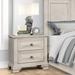 Roundhill Furniture 2 - Drawer Solid Wood Nightstand Wood in White | 29 H x 29 W x 17 D in | Wayfair B844N