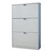 Rebrilliant Three Row 15 Pair Shoe Storage Cabinet Manufactured Wood in White | 46 H x 30 W x 7.5 D in | Wayfair REBR3907 42420893