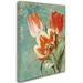 Trademark Fine Art 'Tulips Ablaze II' by Color Bakery Graphic Art on Wrapped Canvas in Red/White | 19 H x 14 W x 2 D in | Wayfair ALI4881-C1419GG