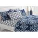 Rosdorf Park Audington Geometric Microfiber Sheet Set Polyester in Blue/Navy | Queen | Wayfair ROSP4720 41698704