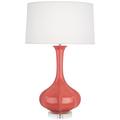 Robert Abbey Pike 32.75" Table Lamp Silk/Ceramic in White | 32.75 H x 19.5 W x 19.5 D in | Wayfair ML996