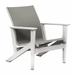 Telescope Casual Wexler Sling Patio Chair Plastic in Gray/White | 33 H x 29.25 W x 28 D in | Wayfair old-6W7695701