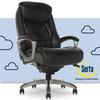 Serta at Home Serta Lautner Ergonomic Executive & Mesh Office Chair w/ Smart Layers Technology Upholstered in Black/Brown | Wayfair 44942A