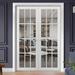 Standard Door - SARTODOORS Felicia Clear Glass French White Doors w/ Installation Hardware Kit Glass | 80 H x 64 W in | Wayfair