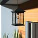 Sol 72 Outdoor™ Lovette Black 1 -Bulb Outdoor Hanging Lantern Aluminium/Metal in Black/Gray | 15.25 H x 9.5 W x 9.5 D in | Wayfair