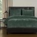 Siscovers Mixology Velvet Bed Cap Comforter Set w/ Sewn Corners Polyester/Polyfill/Microfiber/Velvet in Green | King Comforter + 2 Bed Shams | Wayfair
