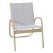 Latitude Run® Gardenella Stacking Patio Dining Armchair Sling in Brown | 34 H x 24 W x 28.5 D in | Wayfair 21750A05671347EFA81D54FE763F77AF