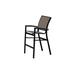 Telescope Casual Bazza Stacking Patio Dining Chair Sling in Black | 43.5 H x 26.5 W x 26.5 D in | Wayfair Z38875301