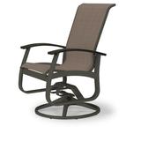 Red Barrel Studio® Hinch Swivel Patio Dining Chair Sling in Gray | 39 H x 27.5 W x 28.5 D in | Wayfair 8C6BEF5407F14B828E42942D3FB1B71E