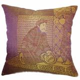 The Pillow Collection Ladinas Weave Bedding Sham Polyester | 26 H x 20 W x 5 D in | Wayfair STD-MVT-1172-PURPLE-P100