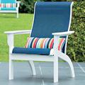 Telescope Casual Sling Adirondack Chair Plastic/Resin in Gray/Blue | 38.5 H x 30.75 W x 29.5 D in | Wayfair 9A7T87301