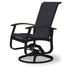 Red Barrel Studio® Hinch Swivel Patio Dining Chair Sling in Black | 39 H x 27.5 W x 28.5 D in | Wayfair B1C4317BD30648B5A08F0DBC40061B96