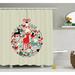 The Holiday Aisle® Christmas Decorative Ball Single Shower Curtain Polyester in White | 75 H x 69 W in | Wayfair THLA2009 39393947