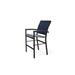 Telescope Casual Bazza Stacking Patio Dining Chair Sling in Black | 43.5 H x 26.5 W x 26.5 D in | Wayfair Z58813D01