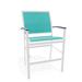 Telescope Casual Bazza 26" Patio Bar Stool in White/Blue | Wayfair ZN8651D01