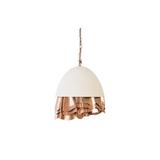 Phillips Collection Ruffle 1 - Light Unique Bowl Pendant, Metal in White | 22 H x 19 W x 19 D in | Wayfair IN97483