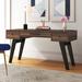 Mercury Row® Peart Desk w/ Built in Outlets Wood in Black/Brown | 30.25 H x 59.5 W x 23.5 D in | Wayfair 13306