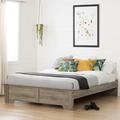 South Shore Versa Queen Platform Bed Wood in Gray | 15.25 H x 62.5 W x 84.25 D in | Wayfair 10631