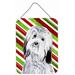 The Holiday Aisle® Candy Cane Holiday Christmas Print on Plaque Metal in Green/Red | 16 H x 12 W x 0.02 D in | Wayfair THLA3549 39946669
