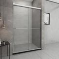 Taimei 60" W x 72" H Double Sliding Frameless Shower Door Tempered Glass in Gray | 72 H x 60 W in | Wayfair CA069872C-60S