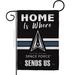 Breeze Decor Home is Where Marine Corps 2-Sided Polyester 18 x 13 in. Garden Flag in Black | 18.5 H x 13 W in | Wayfair