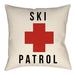 Union Rustic Livengood Ski Patrol Indoor/Outdoor Throw Pillow Polyester/Polyfill blend | 16 H x 16 W x 1 D in | Wayfair