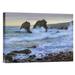 East Urban Home 'Cove & Seastacks Near Garrapata State' Photographic Print on Canvas in Gray/White | 12 H x 16 W x 1.5 D in | Wayfair