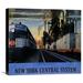 Global Gallery 'New York Central System/Along the Water Level Route' by Leslie Ragan Vintage Advertisement on Wrapped Canvas in Black/Blue | Wayfair