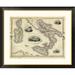 Global Gallery 'Southern Italy, 1851' by R.M. Martin Framed Graphic Art Paper in Gray | 22 H x 26 W x 1.5 D in | Wayfair DPF-295612-16-296