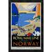 Global Gallery 'Royal Mail Cruises/Norway' by Daphne Padden Framed Vintage Advertisement Canvas in Blue | 24 H x 16.1 W x 1.5 D in | Wayfair
