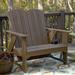 Uwharrie Outdoor Chair Carolina Preserves Garden Bench Wood/Natural Hardwoods in Blue | 42 H x 46.5 W x 39 D in | Wayfair C051-P27