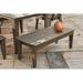 Uwharrie Outdoor Chair Hourglass Picnic Bench Wood/Natural Hardwoods in Blue/Black | 17 H x 45 W x 19.5 D in | Wayfair H097-P31