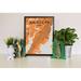 Wrought Studio™ 'Jersey City City Map' Graphic Art Print Poster in Paper in Orange | 17 H x 11 W x 0.05 D in | Wayfair VRKG7500 43630136