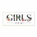 Stupell Industries 'Girls Can Flower Inspirational Word Design' by Gigi Louise - Graphic Art Print Wood in Brown | 7 H x 17 W x 0.5 D in | Wayfair