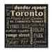 Stupell Industries Distressed Classic Toronto by Carole Pena - Wrapped Canvas Textual Art Print Wood in Brown | 12 H x 12 W x 0.5 D in | Wayfair